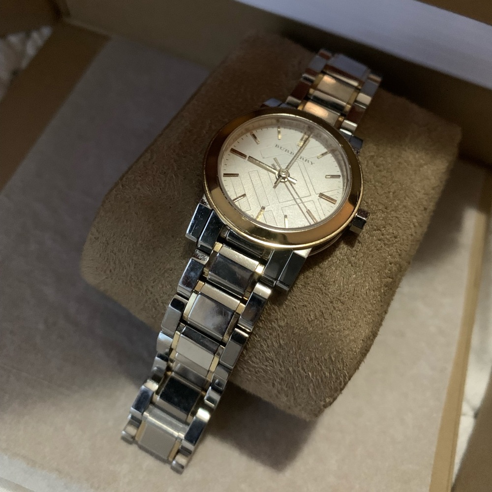 Burberry two tone watch